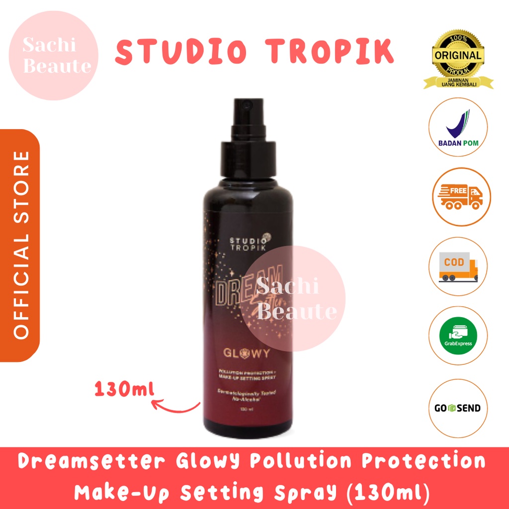 Studio Tropik DreamSetter Coklat Glowy : Pollution Protection Make-up Setting Spray