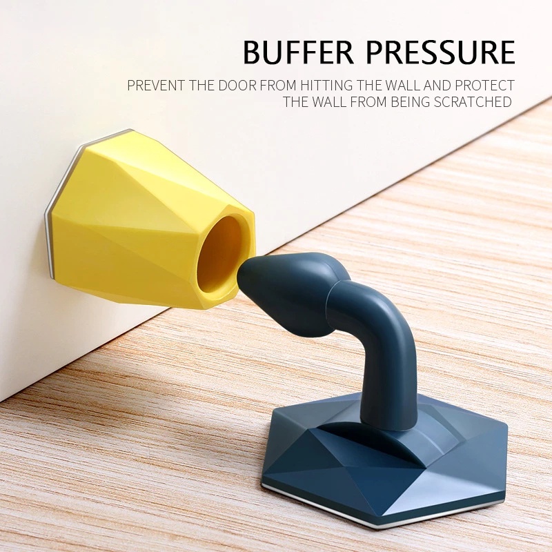 Mute Silicone Door Stopper Touch Self-adhesive Wall Absorption Door Plug Anti-bump Door Stop