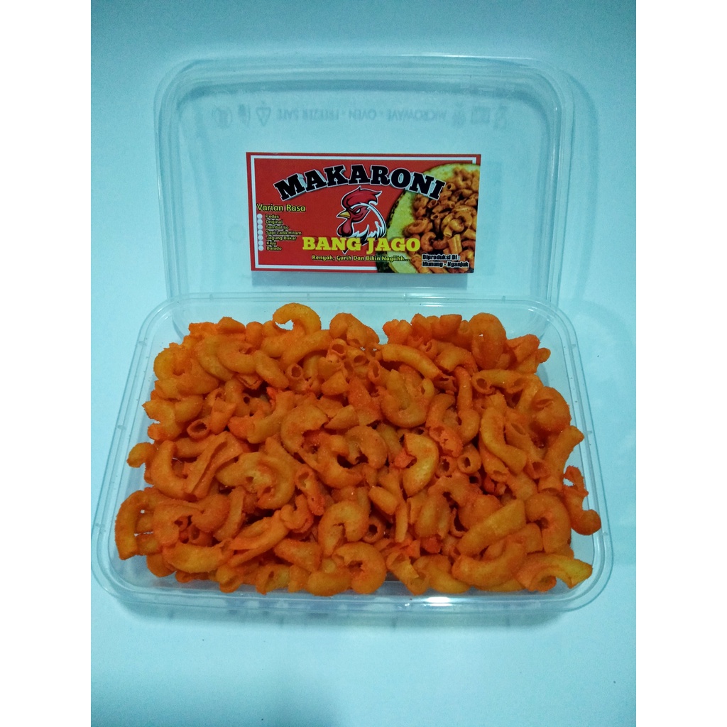 

Bang Jago Makaroni Camilan Cemilan Pedas Pedes Gurih Asin Original Kemasan Box 130gr Murah