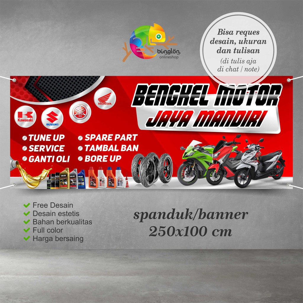 Spanduk Bengkel Motor Mobil