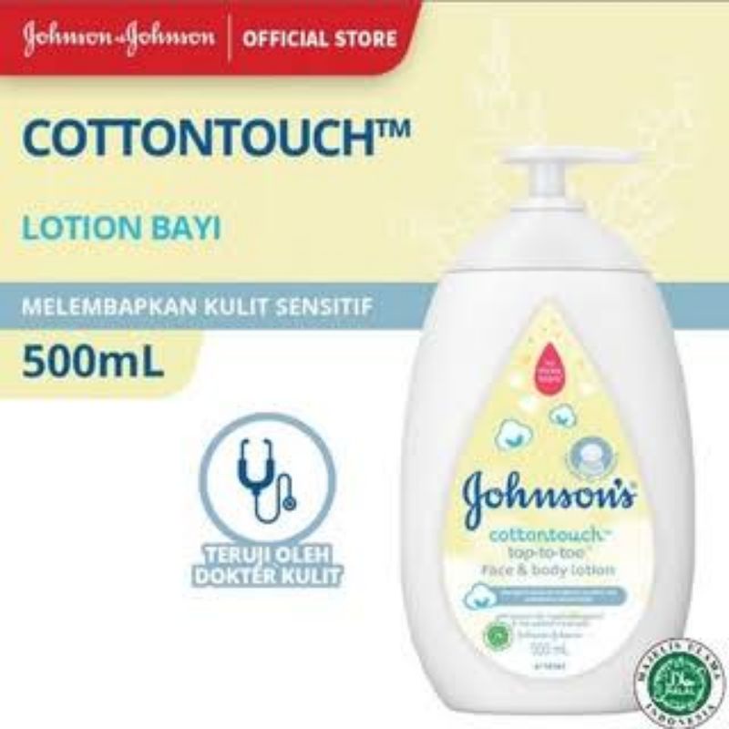 Johnson's Baby Cotton Touch Top to Toe Lotion 500ml - Johnson Losion Bayi