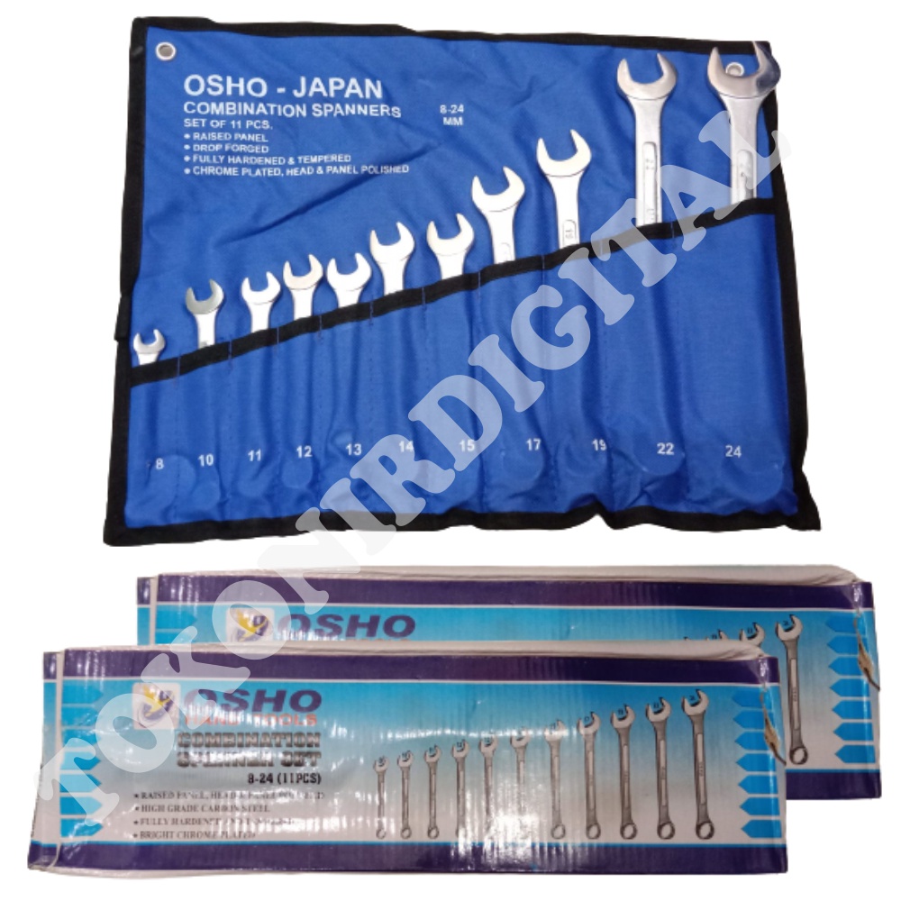 Kunci ring pas set 8-24 osho / combination spanner 11 pcs 8-24 OSHO murah berkualitas