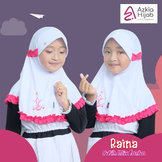 Kerudung Anak SD Hijab Instan Kaos Polyester Bertali, Rania - Azkia Hijab
