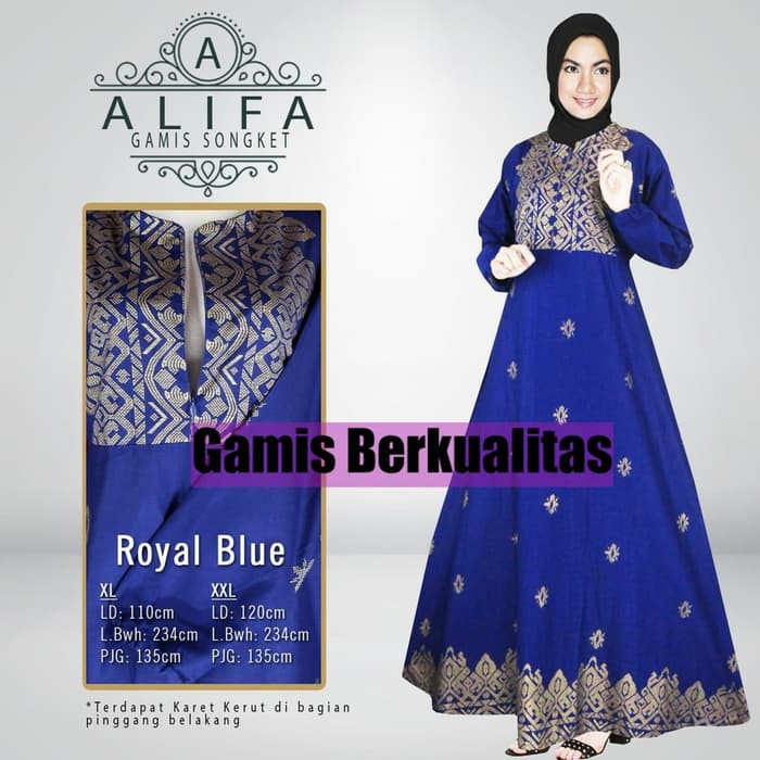 Jual Baju  Gamis  Terbaru  Wanita  Jumbo Alifa Songket Big 