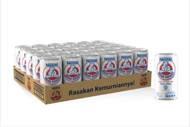 Susu beruang isi 30 kaleng / Bear Brand isi 30 / susu putih steril bear brand