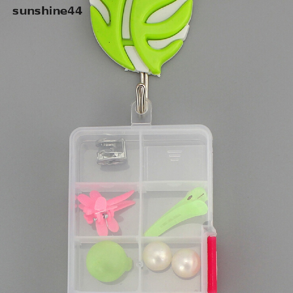 Sunshine Kotak Organizer Perhiasan / Manik-Manik 10 Slot Adjustable Bahan Plastik