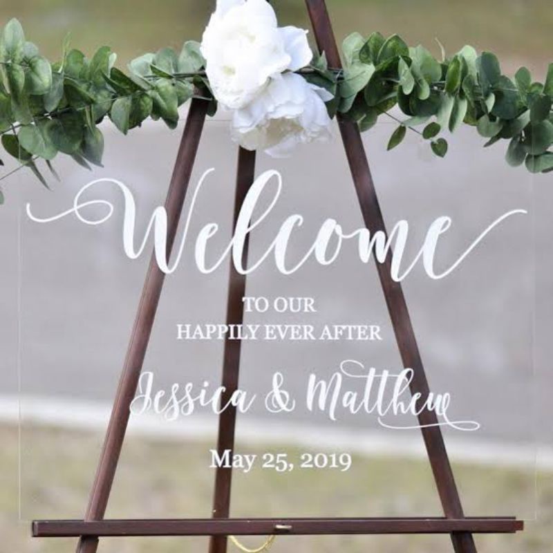 welcome sign acrylic | welcome sign akrilik wedding