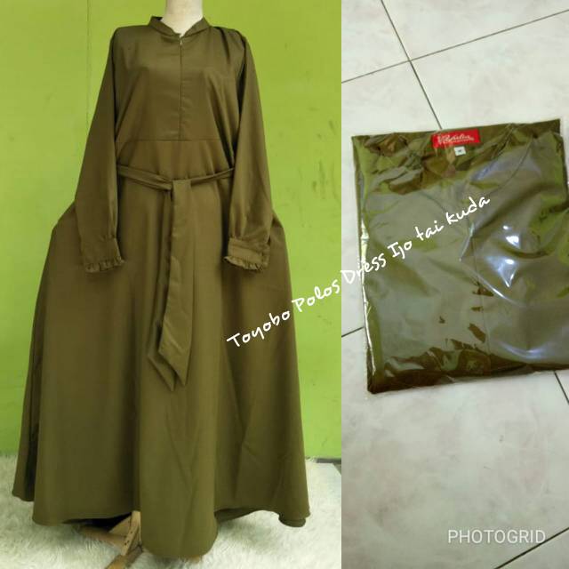 Gamis toyobo polos size S M L XL