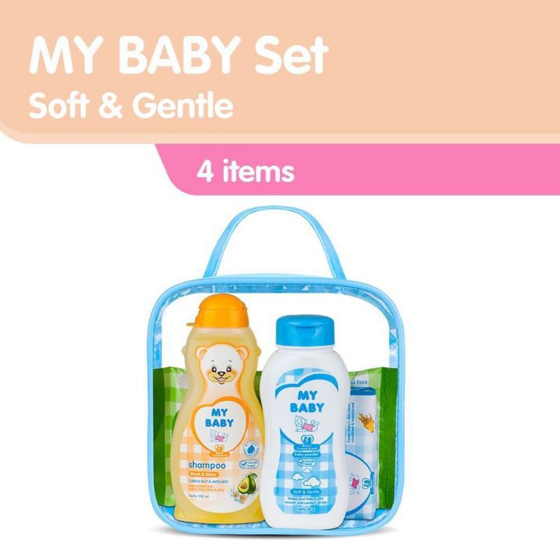 My Baby Mini Gift Set Tas Kado Bayi Lahir 4in1 / My Baby Kado Bayi Set Paket Traveling Mini Set