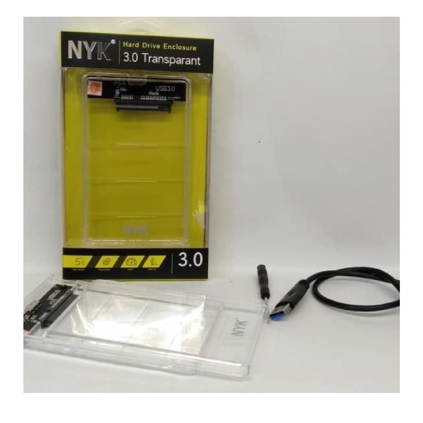 3.0 NYK HARD DRIVE ENCLOSURE TRANSPARANT