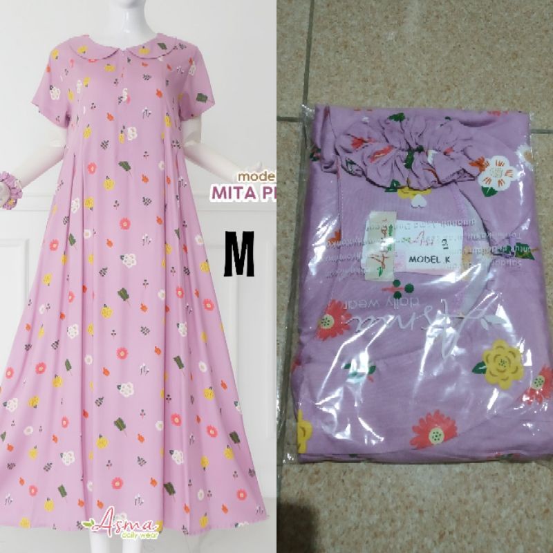 daster asma daily wear model k mita pink size m