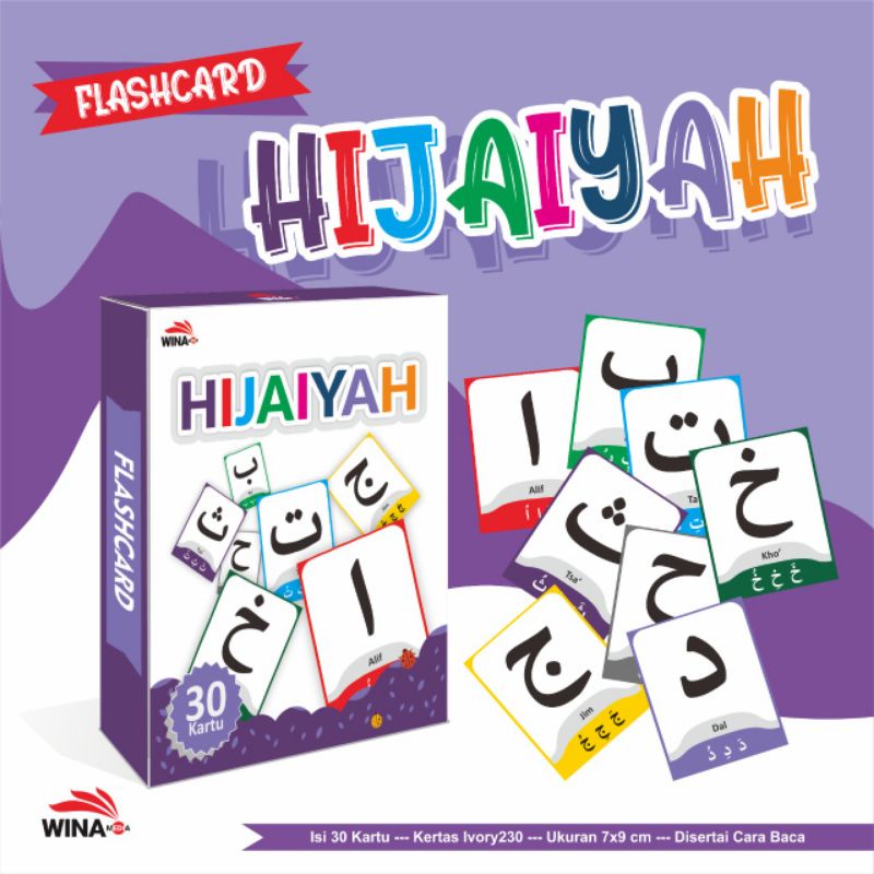 TERMURAH Kartu edukasi/Flashcard/kartu belajar anak Mengenal Huruf HIJAIYAH