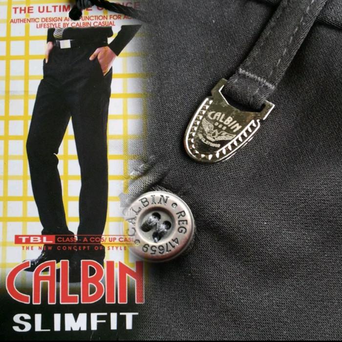Celana Celana Bahan Kerja Kantor Formal Dasar Pria Slimfit Panjang Calbin