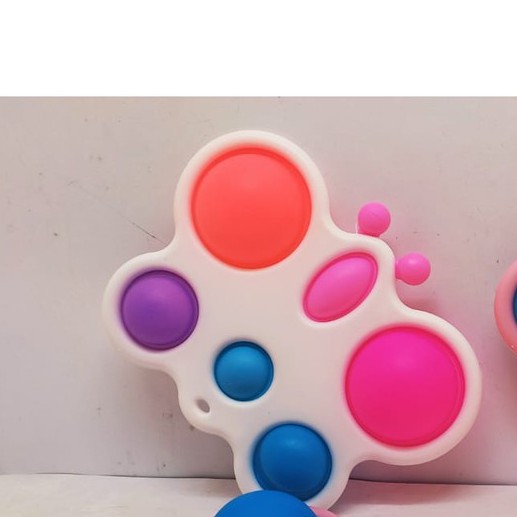 Mainan POP IT Simple Dimple Fidget 6 10 Bubble Stress Relief-6 Bubble Kupu Putih