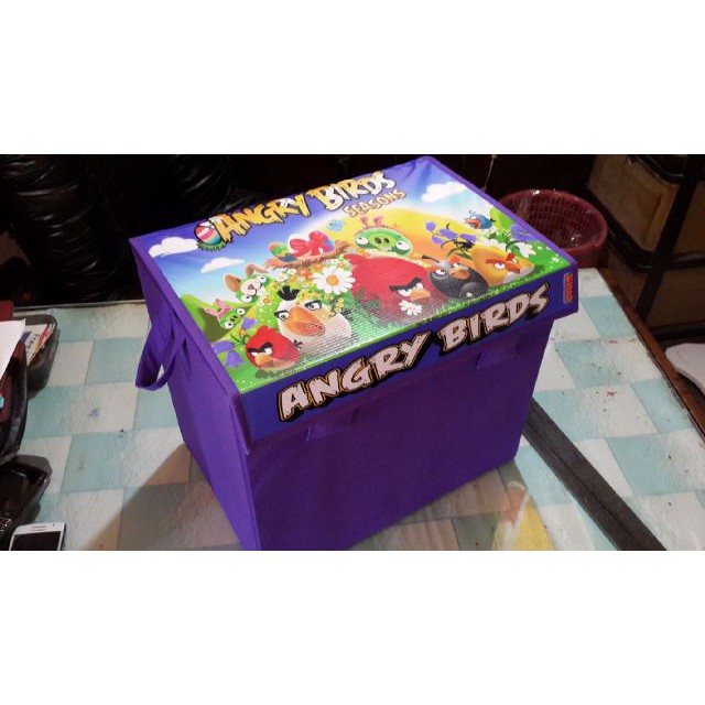 Sweet Honey Toybox Kotak Tempat Mainan Anak Karakter Kartun Angry Bird Marsha Ben10 Planes Little Krisna