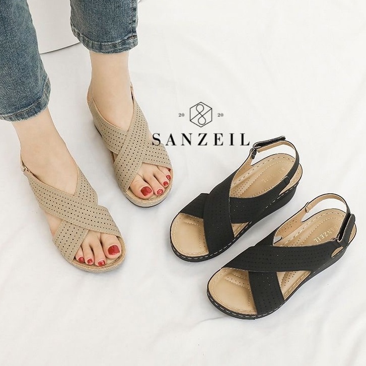 Sendal Tali Wanita GO111 Sandal Welove Wedges