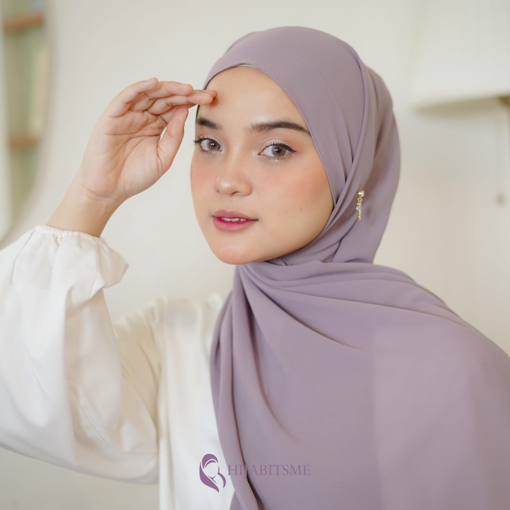 Hijab Pashmina Ceruty Babydoll Premium Jilbab Pasmina Malay Kerudung Panjang 200x75cm by Hijabitsme