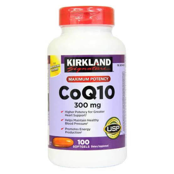Kirkland CoQ10 300mg 100 Softgel Maximum Potency CoEnzyme Q10 Co Q10 300 mg 100 Kapsul