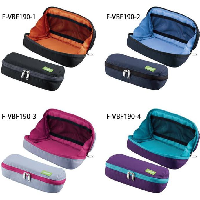 

New Limited Edition - Kokuyo Shellbro Pencil Case F-Vbf190 - Black X Orange Babho93 Segera Dapatkan