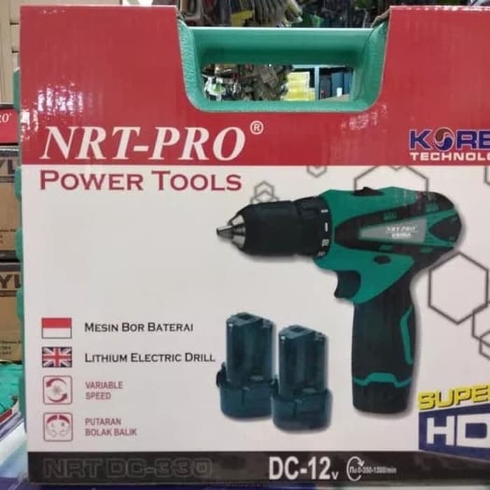 MESIN BOR CORDLESS NRT PRO DC 330 -BOR BATERAI NRT PRO DC 330 ~El~Xt1~