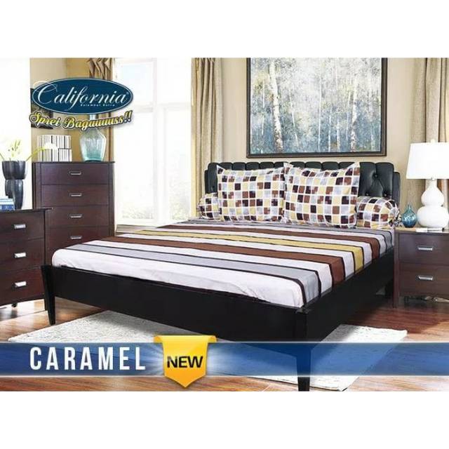 Sprei California Motif Caramel 180x200