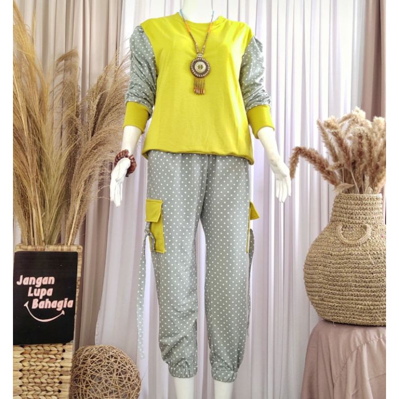 Set Celana Joger/Set Babytery/Set Baju Olahraga/Set Baju Senam/Set Baju Joging/Set Baju Gowes