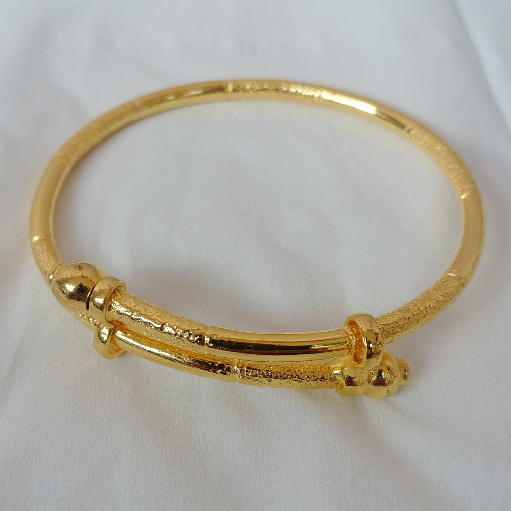 Gelang Tinju Ukir Pasir Lapis Emas 24k