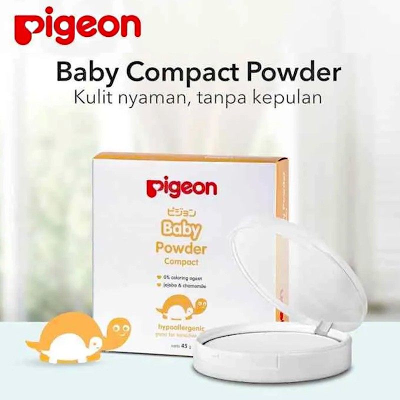 Pigeon Baby Compact Powder Cake Chamomile with Case 45gr | Baby Powder Pigeon | Bedak Bayi