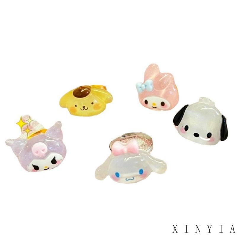 Cincin Model Terbuka Desain Anjing Cinnamoroll Kulomi Bahan Resin Untuk Pasangan