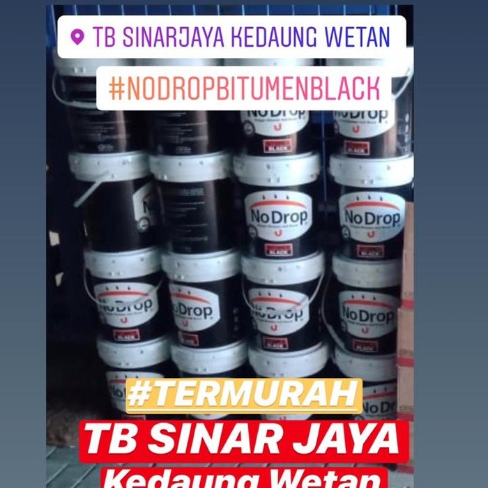 NO DROP NODROP BITUMEN BLACK PAIL 20 KG Cat Pelapis Bitumen Anti Bocor / Retak Waterproofing