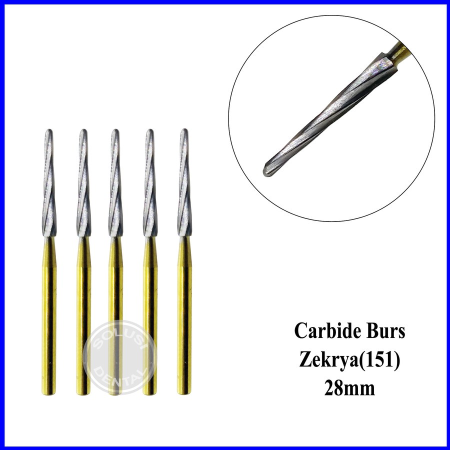 DENTAL CARBIDE BUR ZEKRYA 151 28MM - BUR ZEKRYA PCS