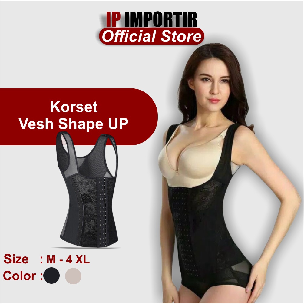 VESH SHAPE UP BODYSUIT KORSET PELANGSING Perut Buncit Korset Perut Pembentuk Badan Pengecil Badan Wa