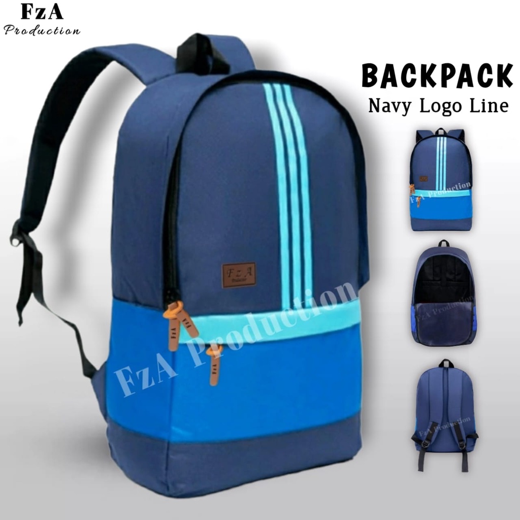 Tas Ransel Punggung Distro Casual Pria Wanita / Tas Ransel Laptop Original - FzA Gratis Dompet BUY 1 GET 1