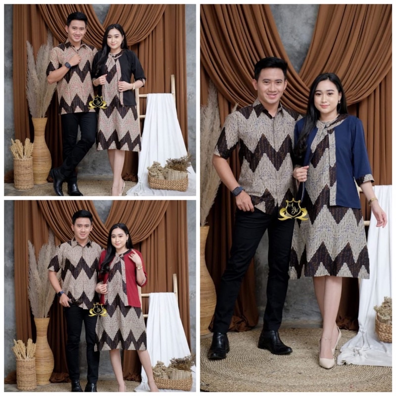 Dress dan kemeja Batik New Motif Simple Elegan/ Dress / Kemeja / Couple Batik