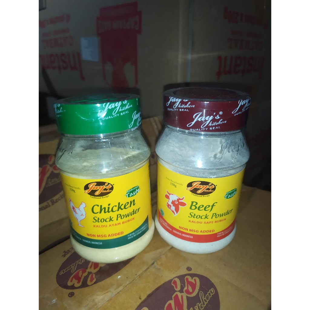 

Jays Beef & Chicken Stock Powder (Kaldu Bubuk Non Msg)