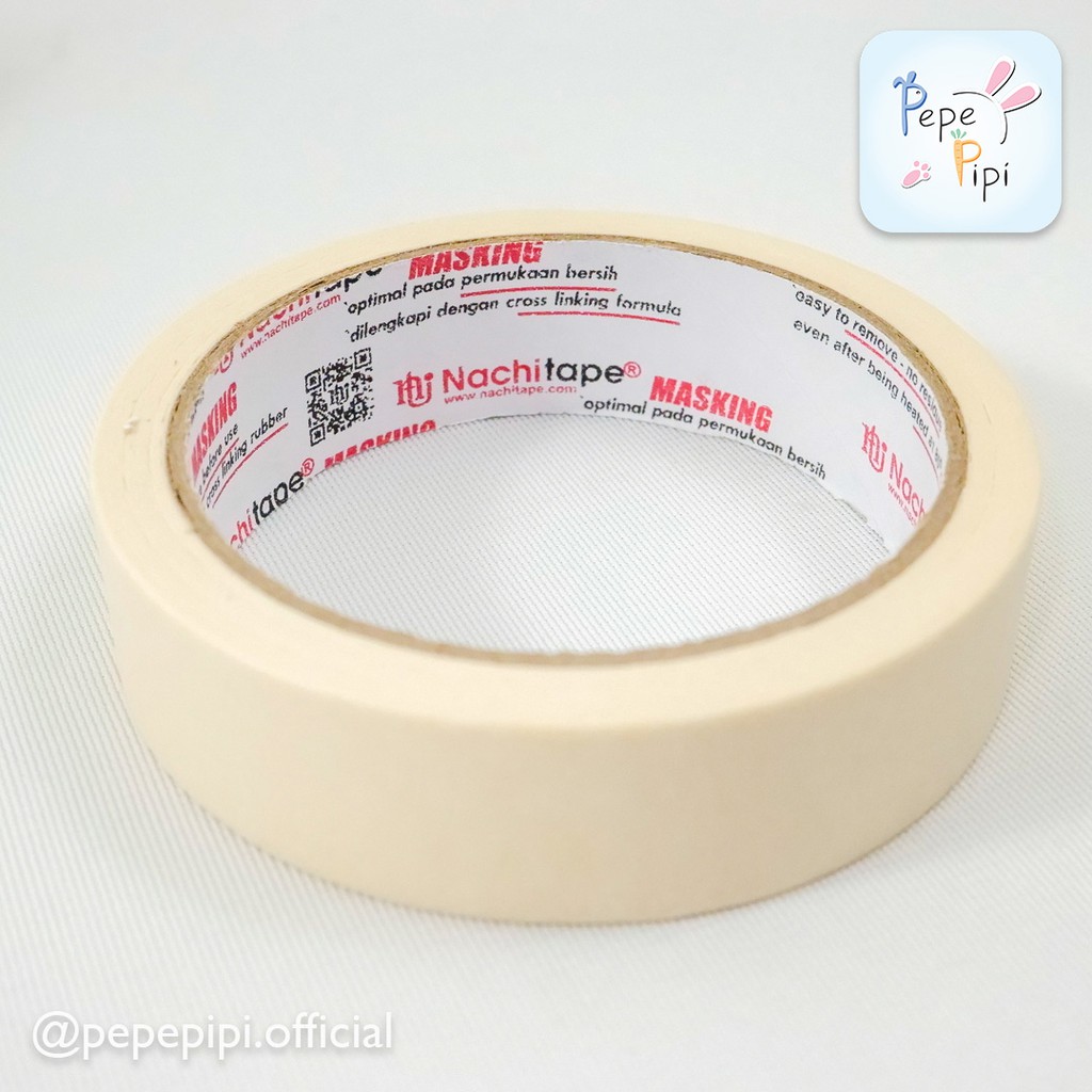 

Lakban Kertas / Masking Tape Nachi Lebar 1 inch (24 mm) panjang 20 yard