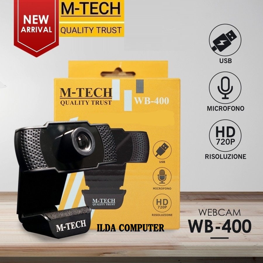 Webcam Mtech WB400 / wb 400 720P Built In Microphone M-TECH Murah