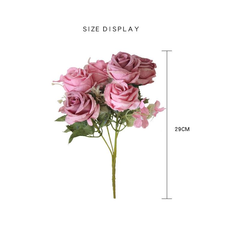 29cm Sekelompok Silk Rose bunga artificial For Wedding 29cm Sekelompok Silk Rose bunga artificial For Wedding