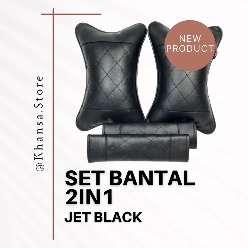 Set Bantal Mobil 2 in 1 Bantal Mobil/Headrest dan Cover Seatbelt