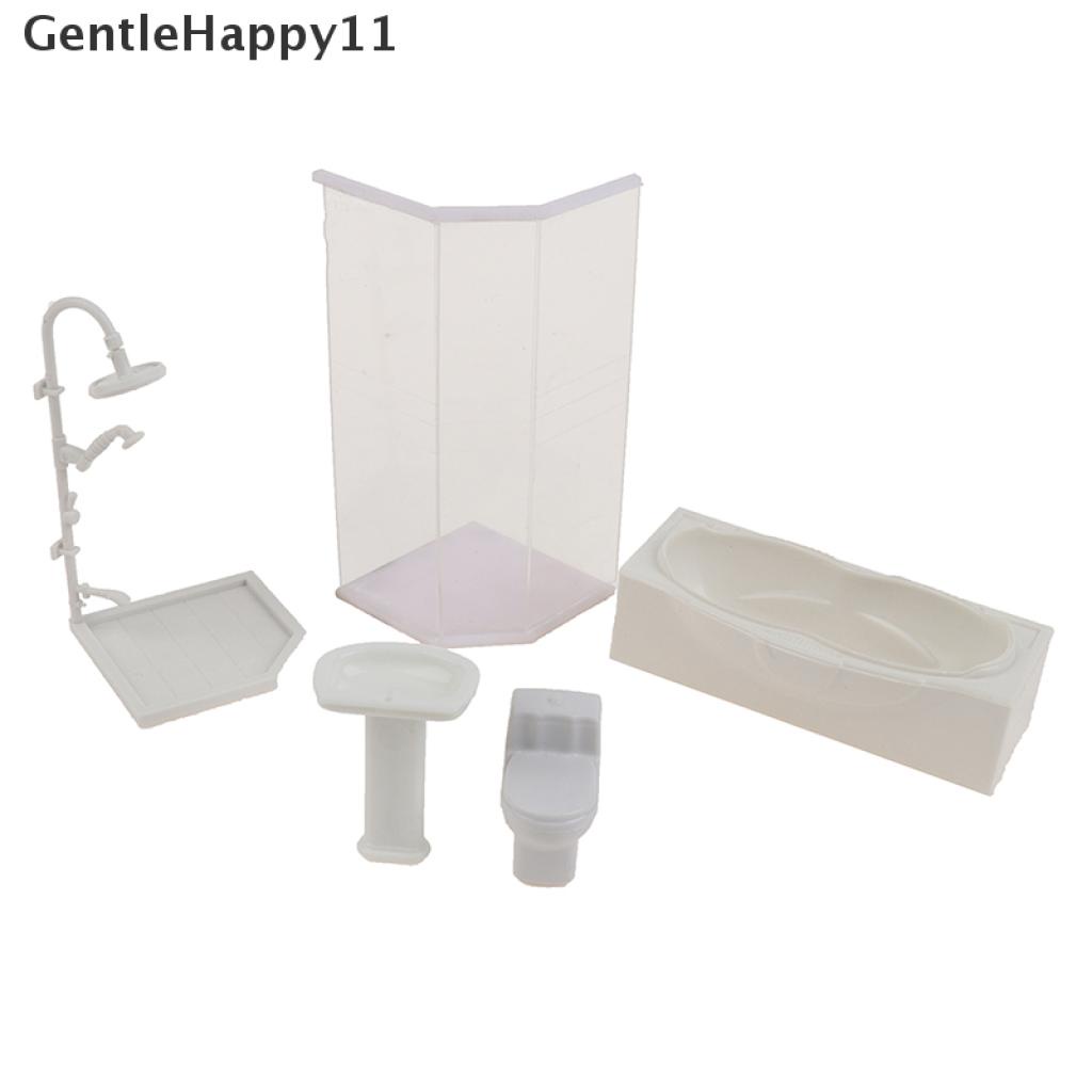 Gentlehappy Mainan Miniatur Bathtub / Wastafel / Toilet / Shower Kamar Mandi Skala 1: 25 Untuk Aksesoris Rumah Boneka