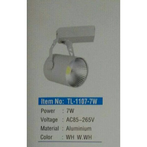 Lampu sorot rel tracklight LED 7 Watt