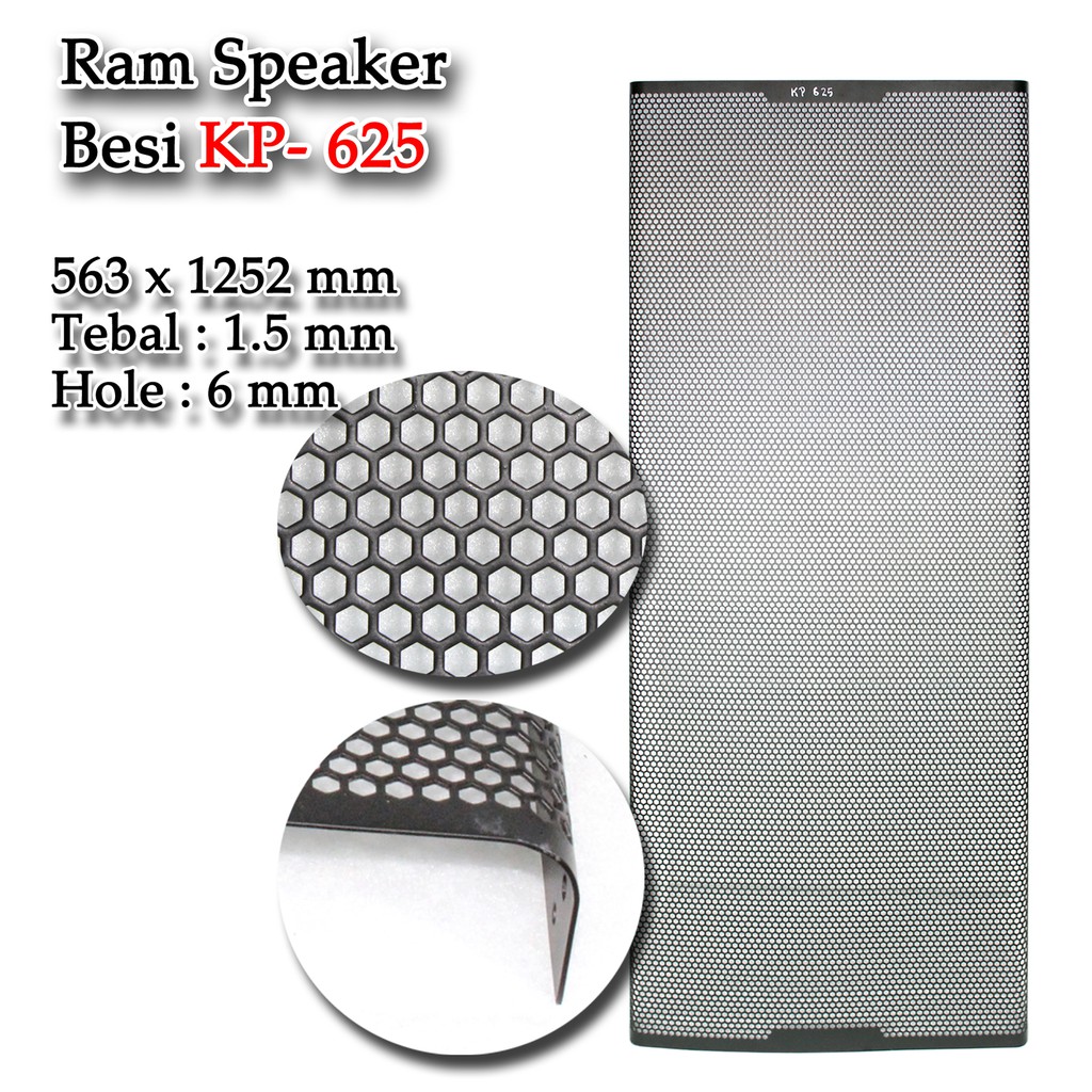 RAM SPEAKER 15&quot;x2 / GRILL SPEAKER BESI L 485 MM X P 1252 MM (TEBAL 1.5 MM) Model Tekuk Bulat