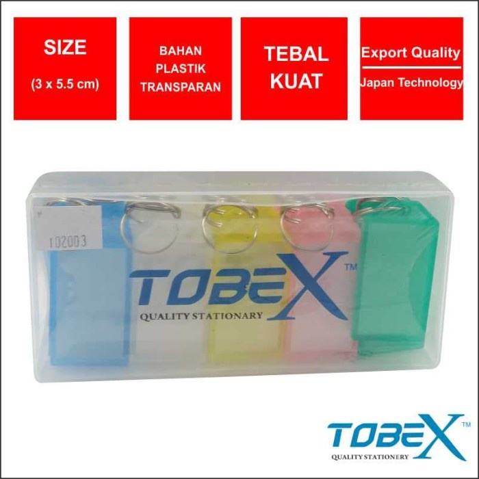 

NEW Gantungan Kunci Key Ring Name Tag Label Isi 25/pack TOBEX TB 102003