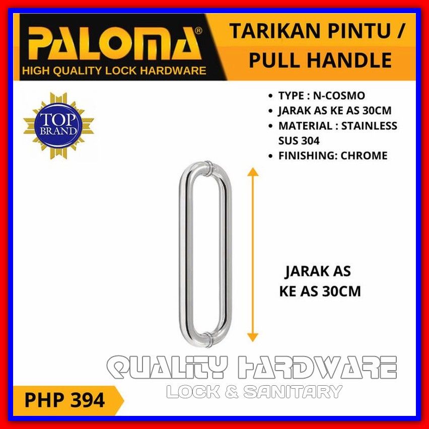 Handle Pintu / Gagang Pintu Minimalis Paloma QHPHP 394 - 300 mm 30 cm Handel Pintu Murah Berkualitas