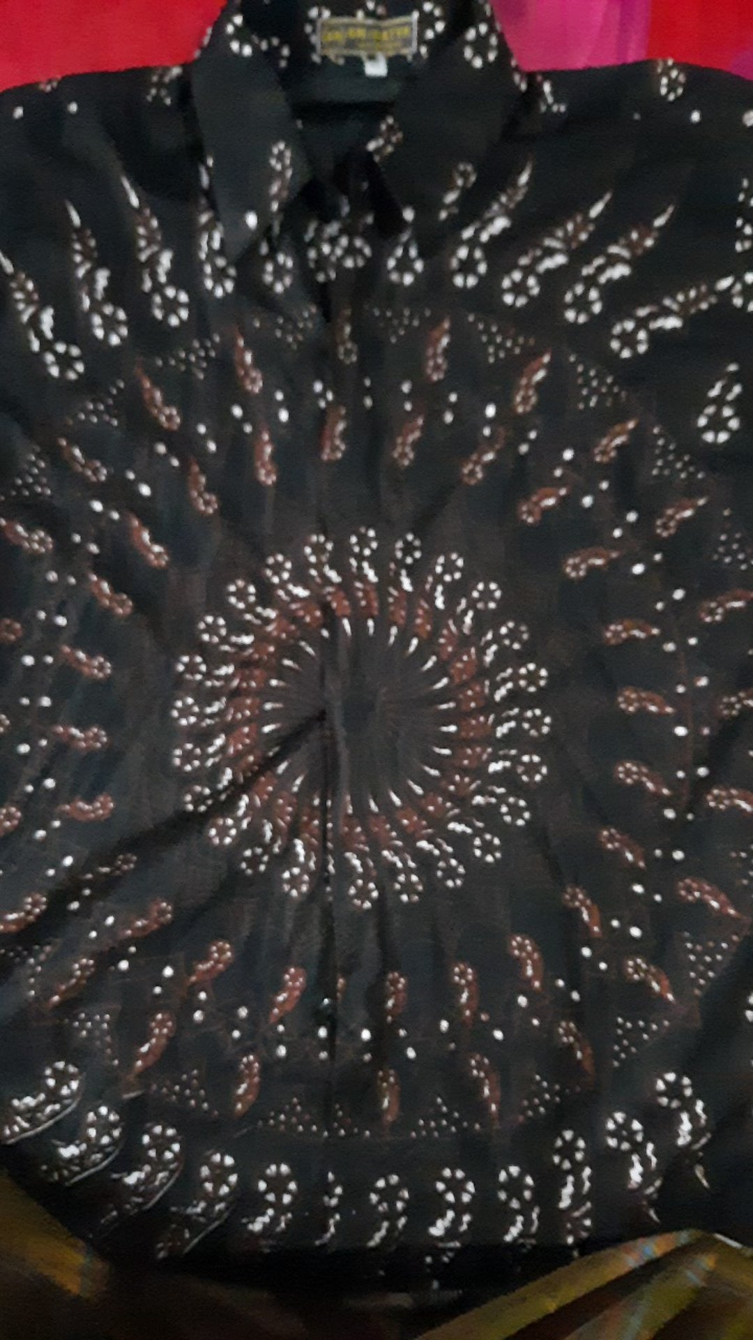 Batik Solo Kemeja Batik Pendek Sinaran Hitam Sm Batiksoloamanah 130.000