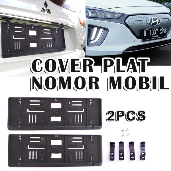 Cover Dudukan Plat Nomor Mobil 1SET 2PCS Depan Belakang Aksesoris