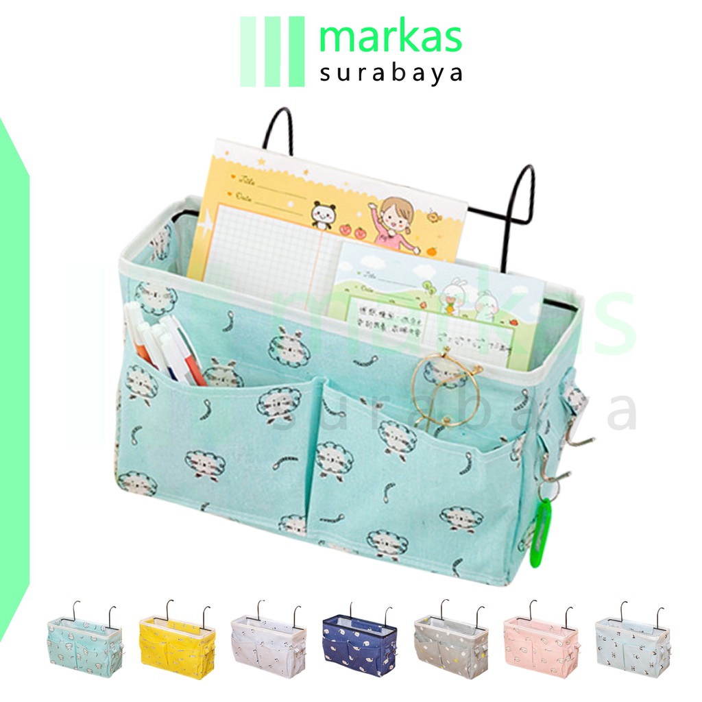 MARKAS HL0226 Tas Penyimpanan Gantung Organizer Bedside Storage Serbaguna Tas Gantung