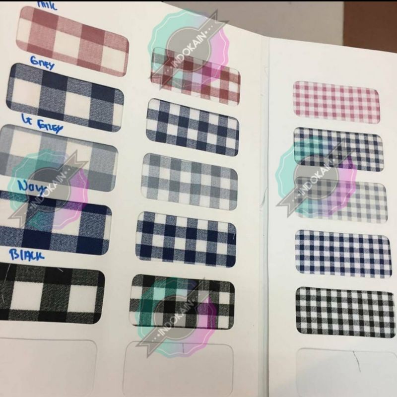 Katun Jepang Tokai Senko Motif Catur Kotak Kotak Besar Sedang Kecil Bahan Kain Kemeja Gamis Masker T