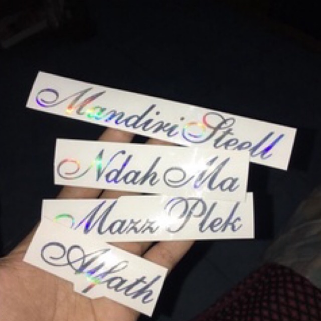 

STIKER NAMA HOLOGRAM