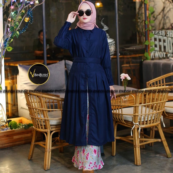 MARRY SET BY BINBUSH (Setelan kasual, set kasual, set rok, set tunik, baju kasual, stelan muslim)